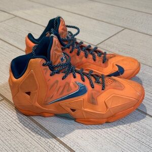 Nike LeBron Atomic Orange shoes - size 5